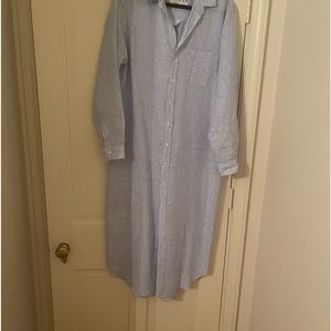 Frank & Eileen Rory size Medium full length button up linen shirt dress